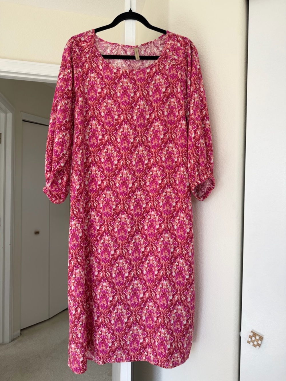 SoyaConcept Women's Pink Combi Patterned Scoop-Neck Dress Size M - Picture 4 of 11